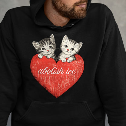 Cat Love Shirt, Funny Cat Lover Gift UnisexT-Shirt/Hoodie/Sweatshirt HLT00 - Abolish ICE, Cute Cat Valentine T-Shirt