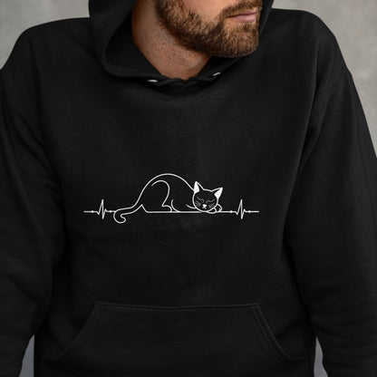 Cat Love Shirt, Funny Cat Lover Gift UnisexT-Shirt/Hoodie/Sweatshirt HLT00 - Cat Heartbeat Love Cats Women_s Girls Cat Lover T-Shirt (2)