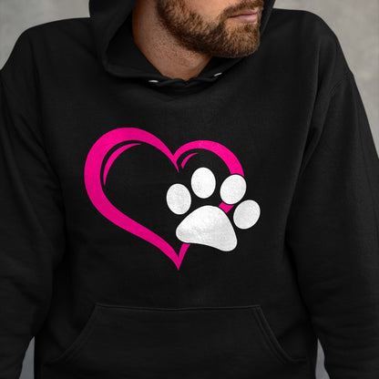 Cat Love Shirt, Funny Cat Lover Gift UnisexT-Shirt/Hoodie/Sweatshirt HLT00 - Cute I Love My Dog Puppy Cat Paw Heart T-Shirt (1)