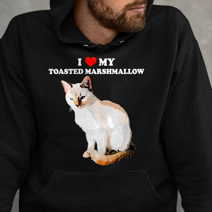 Cat Love Shirt, Funny Cat Lover Gift UnisexT-Shirt/Hoodie/Sweatshirt HLT00 - I Love My Toasted Marshmallow Flame Point Siamese Cat Kitten T-Shirt (1)