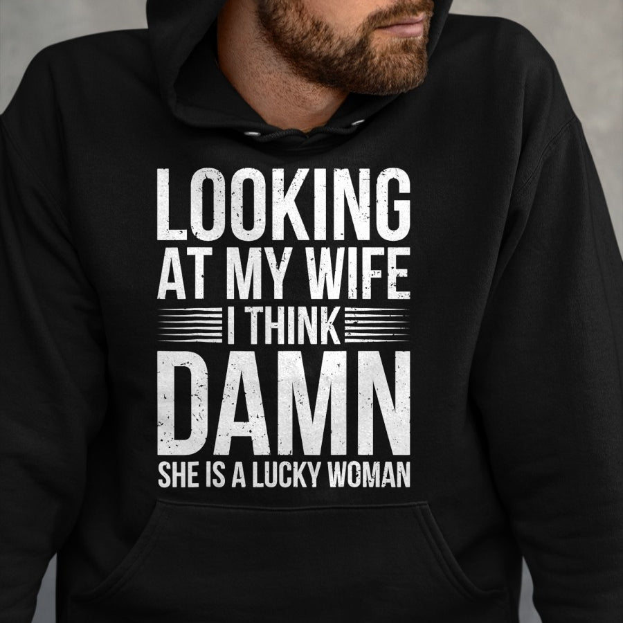 Best Husband Shirt, Wife and Husband Unisex T-Shirt/Hoodie/Sweatshirt HLT00 - Mens Funny Saying Graphic Tee Lucky Husband Sarcastic Humor T-Shirt
