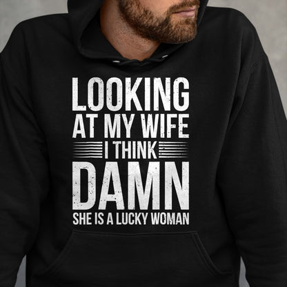 Best Husband Shirt, Wife and Husband Unisex T-Shirt/Hoodie/Sweatshirt HLT00 - Mens Funny Saying Graphic Tee Lucky Husband Sarcastic Humor T-Shirt