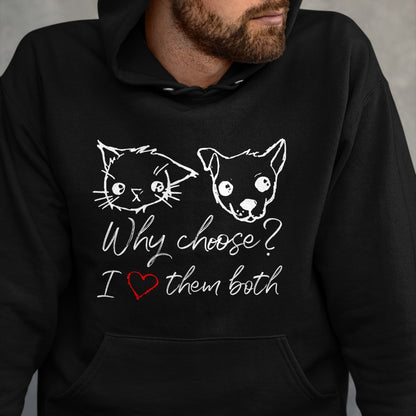 Cat Love Shirt, Funny Cat Lover Gift UnisexT-Shirt/Hoodie/Sweatshirt HLT00 - Cat and Dog Lover I Love Puppies and Kittens T-Shirt (1)