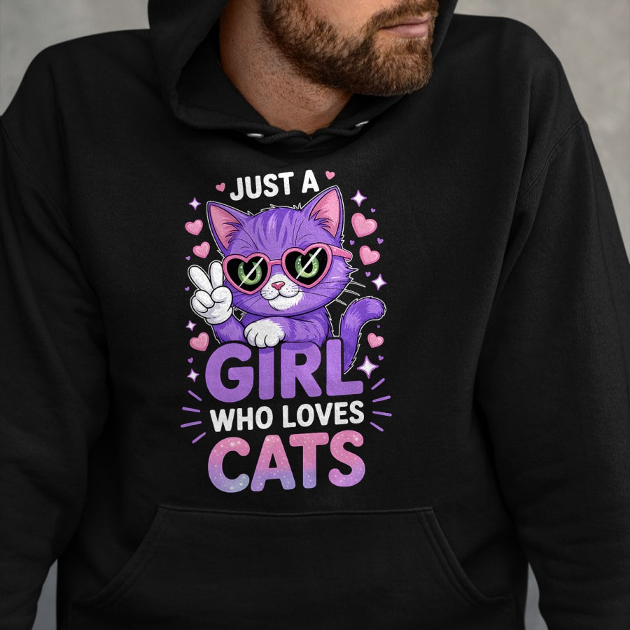 Cat Love Shirt, Funny Cat Lover Gift UnisexT-Shirt/Hoodie/Sweatshirt HLT00 - Girls Cat T-Shirt