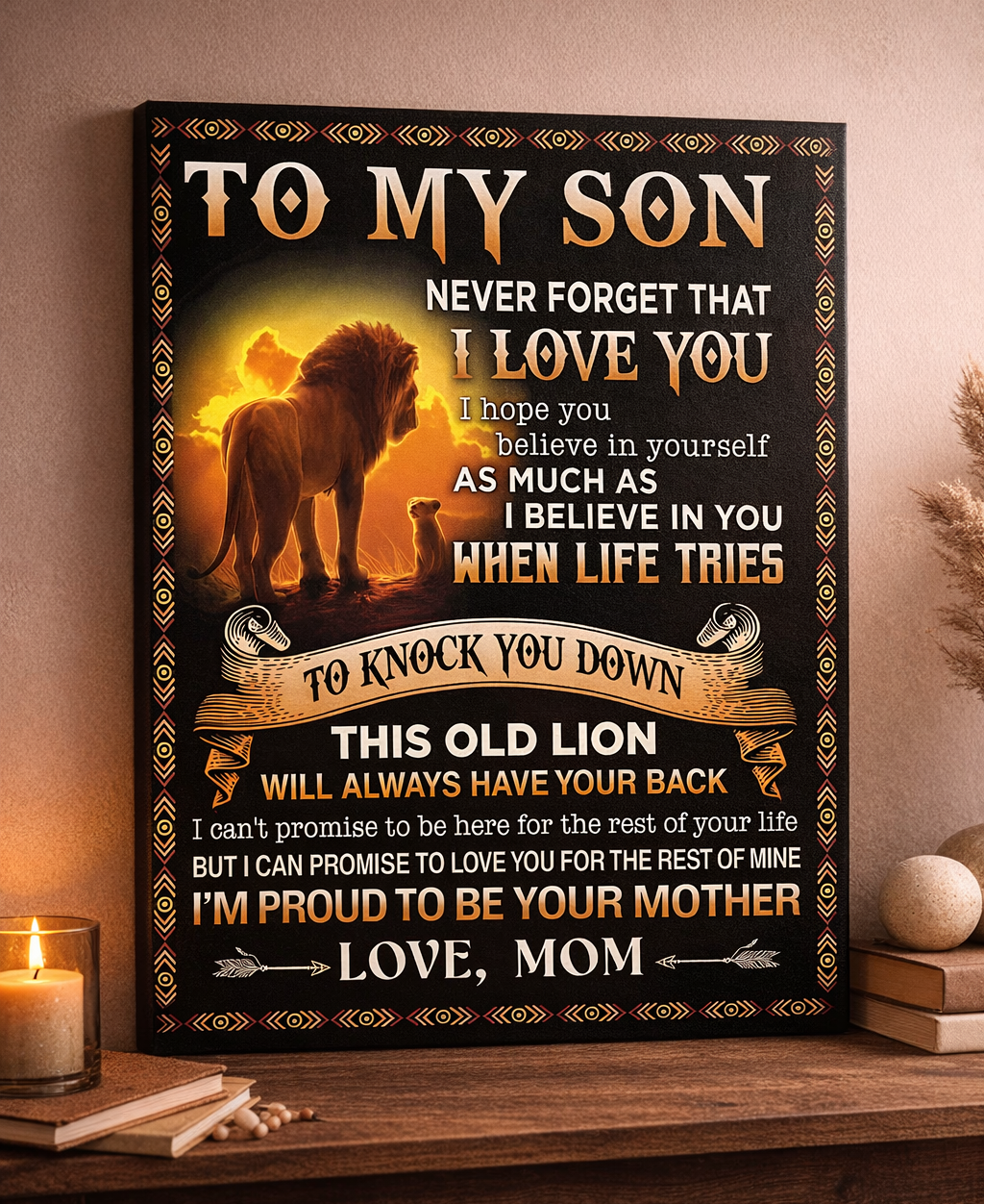 CANVAS FOR SON - BEST GIFT FROM MOM - LUAN00 (SKU2604-149)