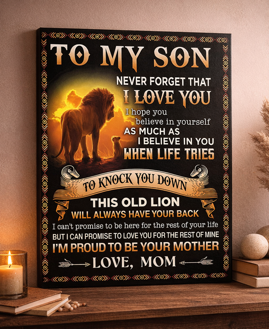 CANVAS FOR SON - BEST GIFT FROM MOM - LUAN00 (SKU2604-149)