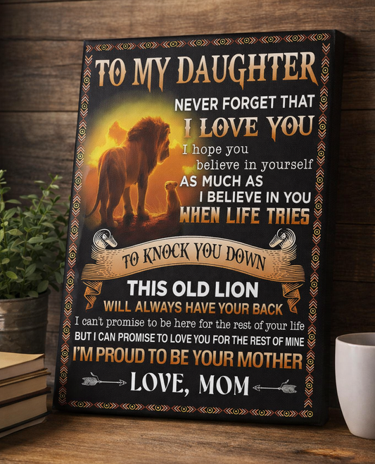 CANVAS FOR DAUGHTER - BEST GIFT FROM MOM - LUAN00 (SKU2604-151)