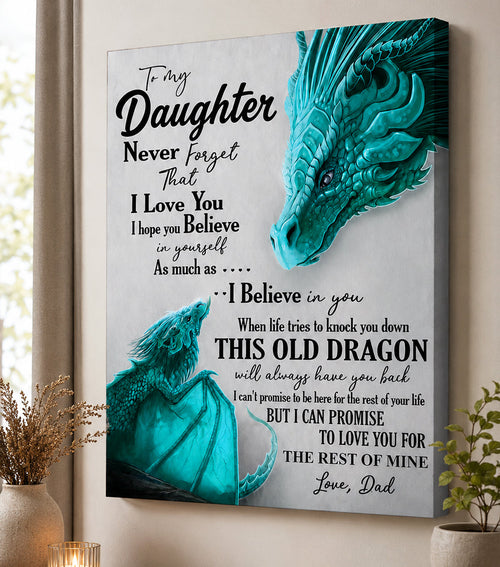 CANVAS FOR DAUGHTER - BEST GIFT FROM DAD - LUAN00 (SKU2605-181)