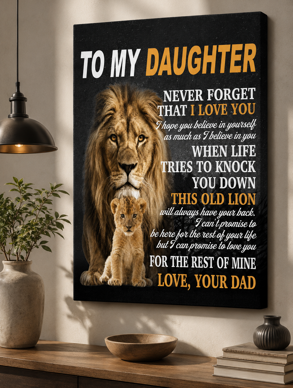 CANVAS FOR DAUGHTER - BEST GIFT FROM DAD - LUAN00 (SKU2605-54)