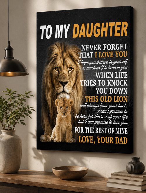 CANVAS FOR DAUGHTER - BEST GIFT FROM DAD - LUAN00 (SKU2605-54)