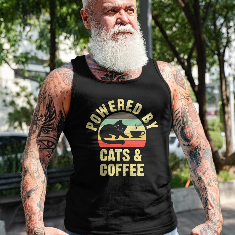 Cat Love Shirt, Funny Cat Lover Gift UnisexT-Shirt/Hoodie/Sweatshirt HLT00 - Cats & Coffee Lovers Funny vintage cat kitty kitten lover T-Shirt for Men Women Kids