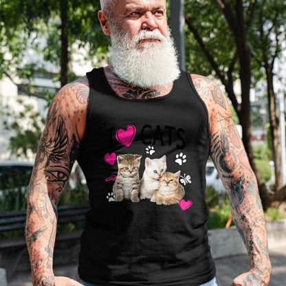 Cat Love Shirt, Funny Cat Lover Gift UnisexT-Shirt/Hoodie/Sweatshirt HLT00 - Cat Lover Tee Cute I Love Cats Kittens Hearts Paws Gift Idea T-Shirt