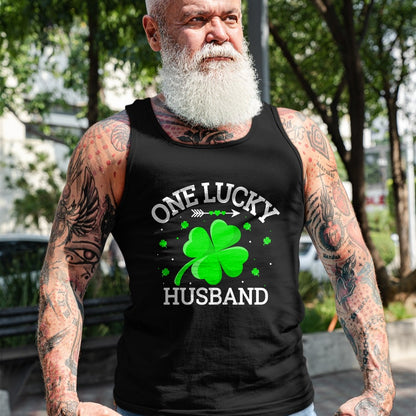 Best Husband Shirt, Wife and Husband Unisex T-Shirt/Hoodie/Sweatshirt HLT00 - One Lucky Husband Matching St Patrick_s Day T-Shirt
