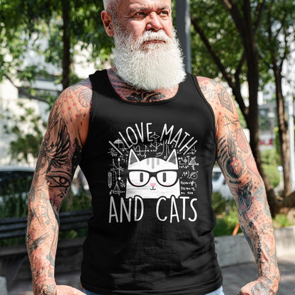 Cat Love Shirt, Funny Cat Lover Gift UnisexT-Shirt/Hoodie/Sweatshirt HLT00 - I Love Math and Cats Cute Kitty Cat Feline Lover Gift T-Shirt Small (1)