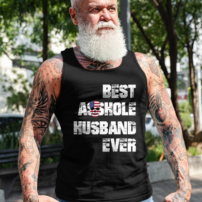 Best Husband Shirt, Wife and Husband Unisex T-Shirt/Hoodie/Sweatshirt HLT00 - Vintage Best Asshole Husband Ever Tshirt Husband Gift Idea