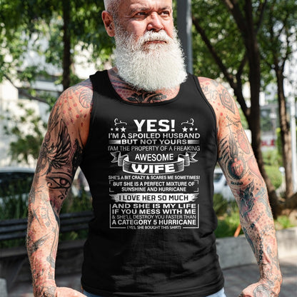 Best Husband Shirt, Wife and Husband Unisex T-Shirt/Hoodie/Sweatshirt HLT00 - Yes i_m A Spoiled Husband But Not Yours awesome Wife T-Shirt (2)