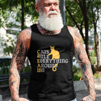 Cat Love Shirt, Funny Cat Lover Gift UnisexT-Shirt/Hoodie/Sweatshirt HLT00 - Cats Rule Everything Around Me Cat Daddy Vintage T-Shirt
