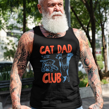 Cat Love Shirt, Funny Cat Lover Gift UnisexT-Shirt/Hoodie/Sweatshirt HLT00 - Funny Cat Dad Club Life is Better with Cats Retro Cat Dad T-Shirt