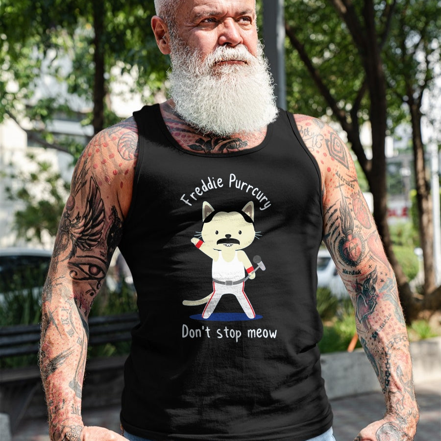 Cat Love Shirt, Funny Cat Lover Gift UnisexT-Shirt/Hoodie/Sweatshirt HLT00 - Don_t Stop Meow Freddie Purrcury Tshirt Gift for Women Men T-Shirt