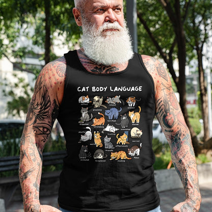 Cat Love Shirt, Funny Cat Lover Gift UnisexT-Shirt/Hoodie/Sweatshirt HLT00 - Cat Body Language Cute Cat Lover Kawaii T-Shirt