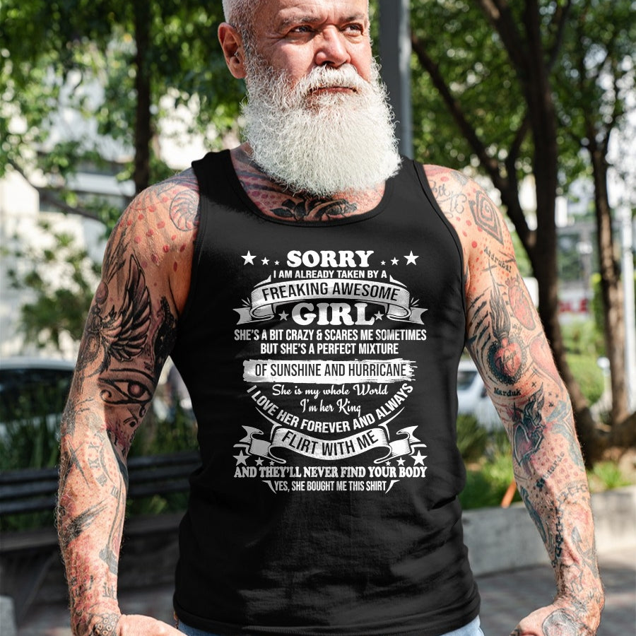 Best Husband Shirt, Wife and Husband Unisex T-Shirt/Hoodie/Sweatshirt HLT00 - Sorry I am Already Taken by Awesome Girl Shirt Valentine Day T-Shirt