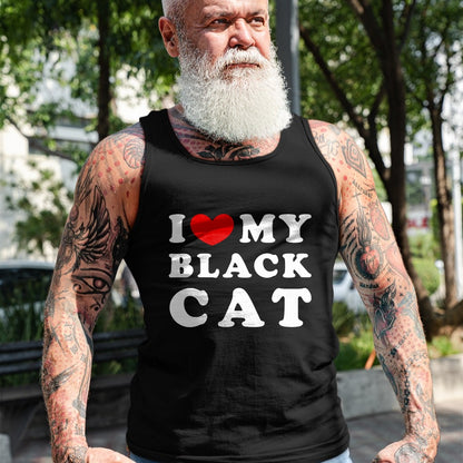 Cat Love Shirt, Funny Cat Lover Gift UnisexT-Shirt/Hoodie/Sweatshirt HLT00 - I Love My Black Cat, I Heart My Black Cat T-Shirt