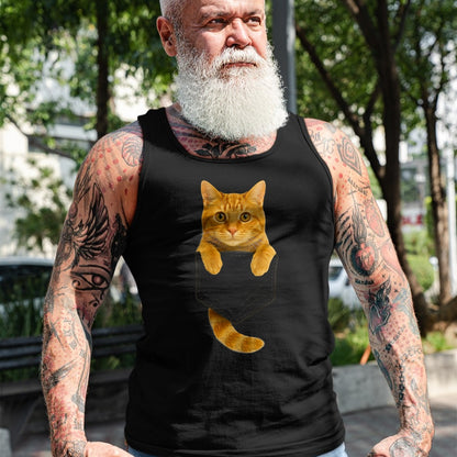 Cat Love Shirt, Funny Cat Lover Gift UnisexT-Shirt/Hoodie/Sweatshirt HLT00 - Cute Tabby Cat Pocket Funny Gifts Cat Mom Cat Dad Cat Lover T-Shirt