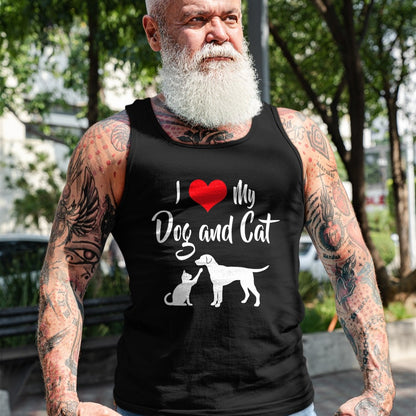 Cat Love Shirt, Funny Cat Lover Gift UnisexT-Shirt/Hoodie/Sweatshirt HLT00 - I Love My Dog And Cat T-Shirt