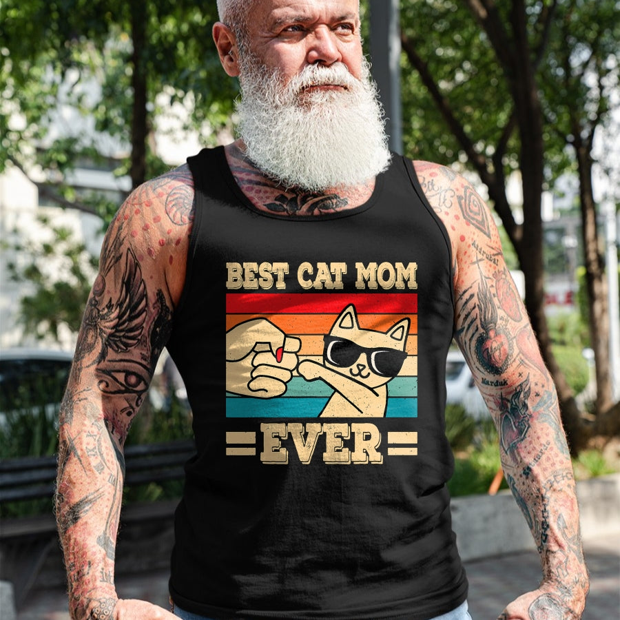 Cat Love Shirt, Funny Cat Lover Gift UnisexT-Shirt/Hoodie/Sweatshirt HLT00 - Best Cat Mom Ever Funny Vintage Kitten Lover Retro Women T-Shirt