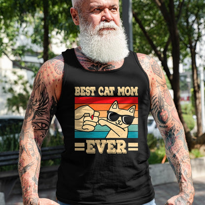 Cat Love Shirt, Funny Cat Lover Gift UnisexT-Shirt/Hoodie/Sweatshirt HLT00 - Best Cat Mom Ever Funny Vintage Kitten Lover Retro Women T-Shirt