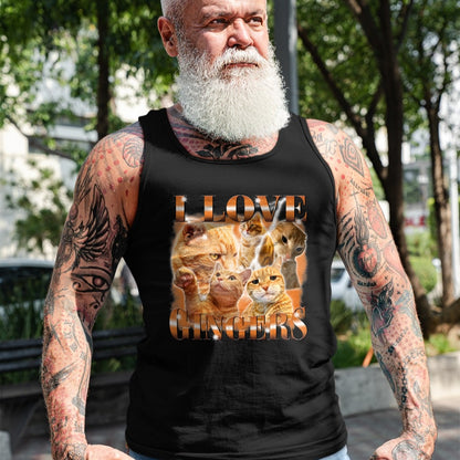 Cat Love Shirt, Funny Cat Lover Gift UnisexT-Shirt/Hoodie/Sweatshirt HLT00 - I Love Gingers Funny Orange Cat Cat Meme Kitty Cat Lovers T-Shirt