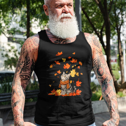 Cat Love Shirt, Funny Cat Lover Gift UnisexT-Shirt/Hoodie/Sweatshirt HLT00 - Cute Cat Leaf Fall Autumn Cat FallKitten Kitty Cat Lovers T-Shirt