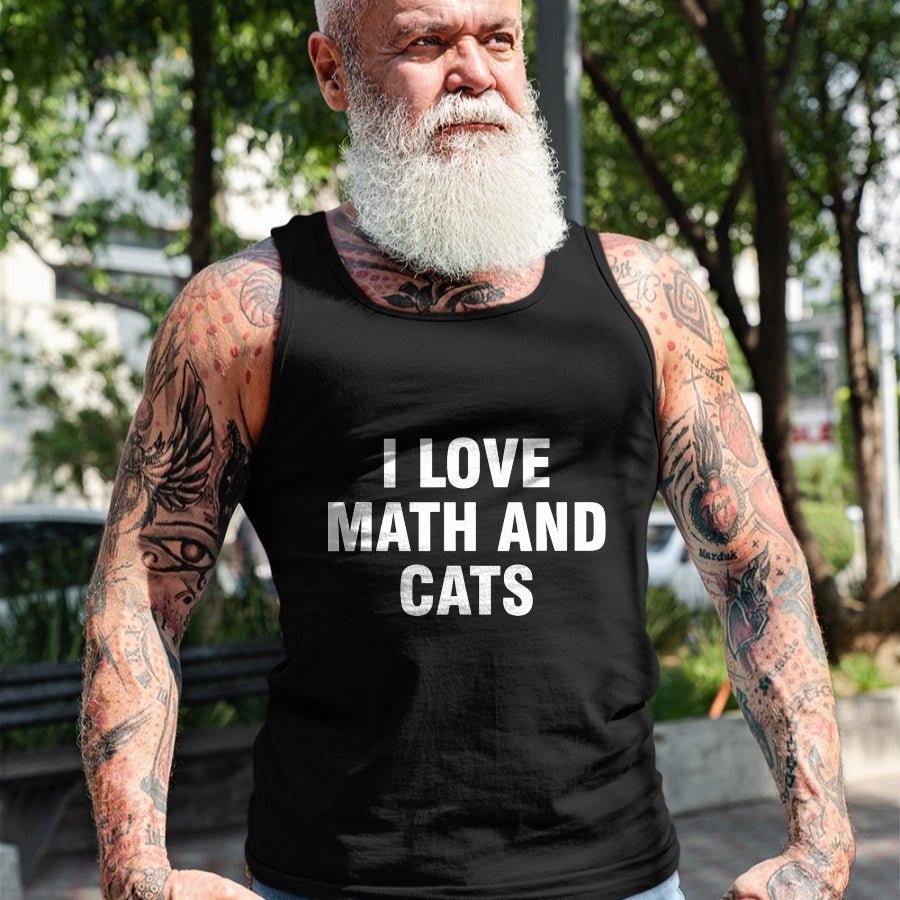 Cat Love Shirt, Funny Cat Lover Gift UnisexT-Shirt/Hoodie/Sweatshirt HLT00 - I Love Math and Cats T-Shirt