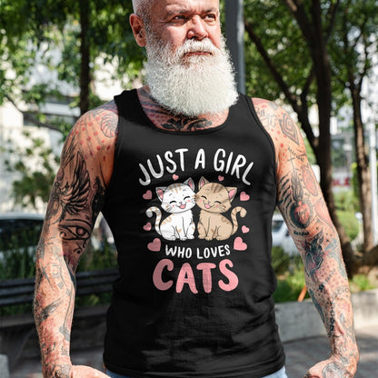 Cat Love Shirt, Funny Cat Lover Gift UnisexT-Shirt/Hoodie/Sweatshirt HLT00 - Cat Lover Just A Girl Who Loves Cats T-Shirt