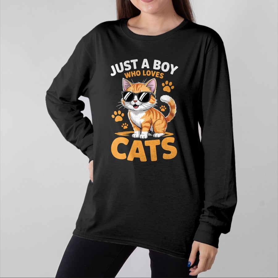 Cat Love Shirt, Funny Cat Lover Gift UnisexT-Shirt/Hoodie/Sweatshirt HLT00 - Boys Cat T-Shirt