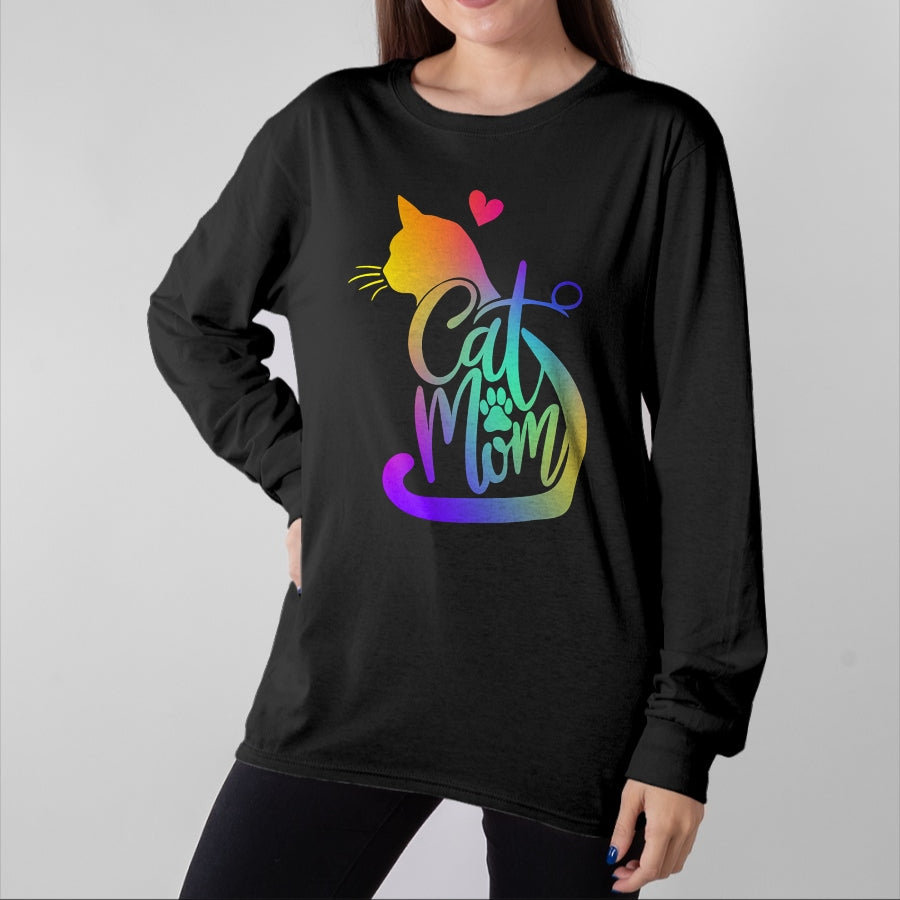 Cat Love Shirt, Funny Cat Lover Gift UnisexT-Shirt/Hoodie/Sweatshirt HLT00 - Cat Mom Cat Lover Cute Mother_s Day Mama I Love My Cat T-Shirt