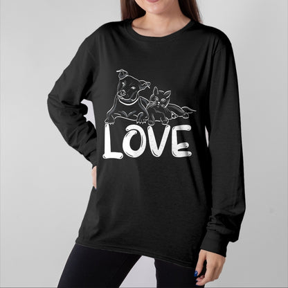 Cat Love Shirt, Funny Cat Lover Gift UnisexT-Shirt/Hoodie/Sweatshirt HLT00 - I Love My Cat Dog Animal Paws T-Shirt for Men Women Kids (1)