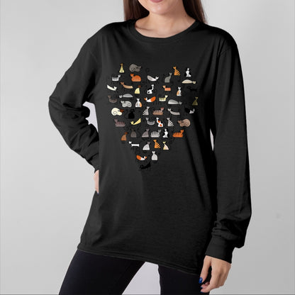 Cat Love Shirt, Funny Cat Lover Gift UnisexT-Shirt/Hoodie/Sweatshirt HLT00 - 50 Cats Fifty Multicolor Cats women_s T-Shirt