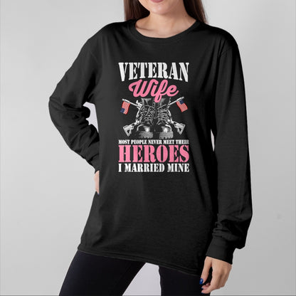 Best Husband Shirt, Wife and Husband Unisex T-Shirt/Hoodie/Sweatshirt HLT00 - Veteran Wife Married Mine Proud Military Veteran Husband T-Shirt