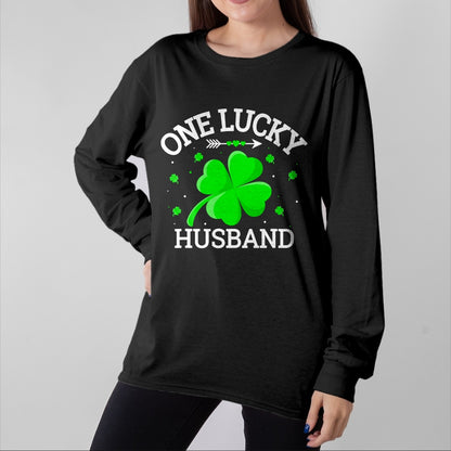Best Husband Shirt, Wife and Husband Unisex T-Shirt/Hoodie/Sweatshirt HLT00 - One Lucky Husband Matching St Patrick_s Day T-Shirt