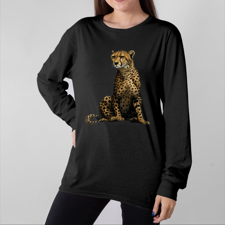Cat Love Shirt, Funny Cat Lover Gift UnisexT-Shirt/Hoodie/Sweatshirt HLT00 - Cute Cheetah Lover Illustration Wild Cat Love T-Shirt