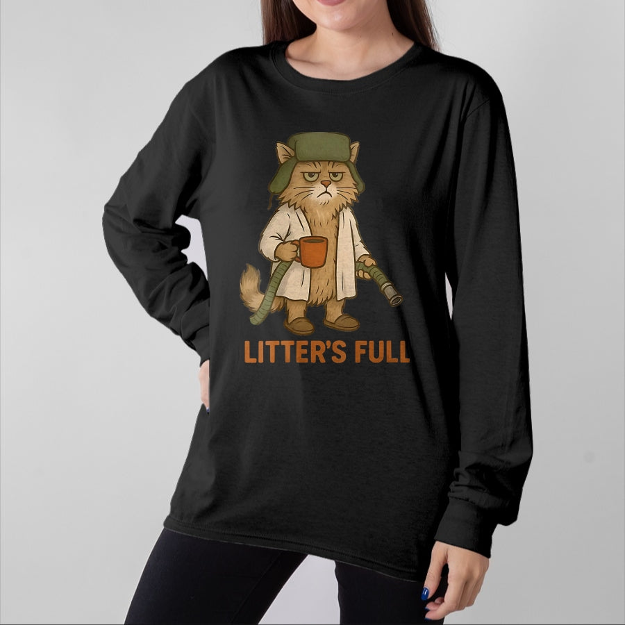Cat Love Shirt, Funny Cat Lover Gift UnisexT-Shirt/Hoodie/Sweatshirt HLT00 - Women_s Litter_s Full Cat V-Neck T-Shirt