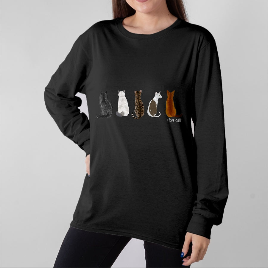 Cat Love Shirt, Funny Cat Lover Gift UnisexT-Shirt/Hoodie/Sweatshirt HLT00 - I Love Cats for Cat Lovers T-Shirt