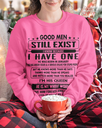 January - Good men Still Exist - gift for your girlfriend, wife from Husband - LUAN01 (SKU-GM-01)
