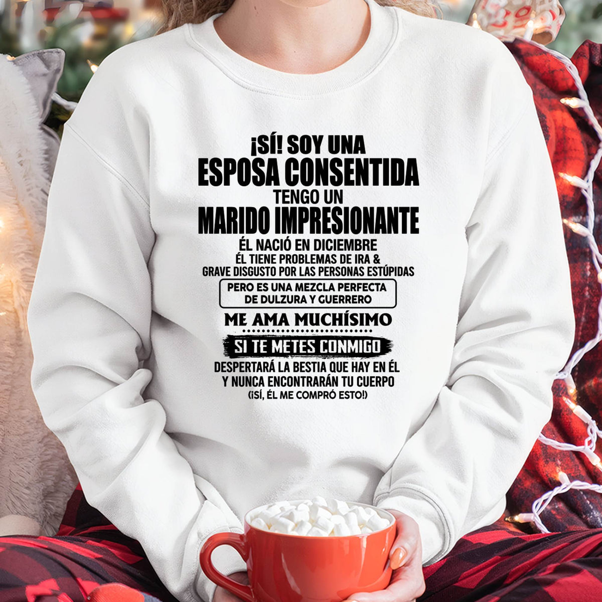 DICIEMBRE - ESPOSA CONSENTIDA - MARIDO IMPRESIONANTE - DULZURA & GUERRERO - REGALO PERFECTO DEL MARIDO A SU ESPOSA - LUAN12 (SKU2610-43-12)