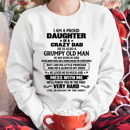 JUNE - PROUD DAUGHTER - CRAZY DAD - GRUMPY OLD MAN - LITTLE PRINCESS & HERO - PERFECT GIFT FROM DAD TO DAUGHTER - LUAN06 (SKU2609-186-06)