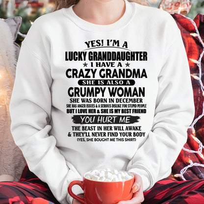 DECEMBER - LUCKY GRANDDAUGHTER OF CRAZY GRANDMA - PERFECT GIFT FROM GRANDMA - LUAN12 (SKU12-146-12)