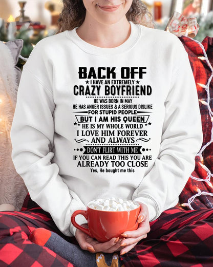 May - Back Off I Have An Extremely Crazy Boyfriend - Gift For Wife From Husband - LUAN05 (SKUT-BACKOFF-05)