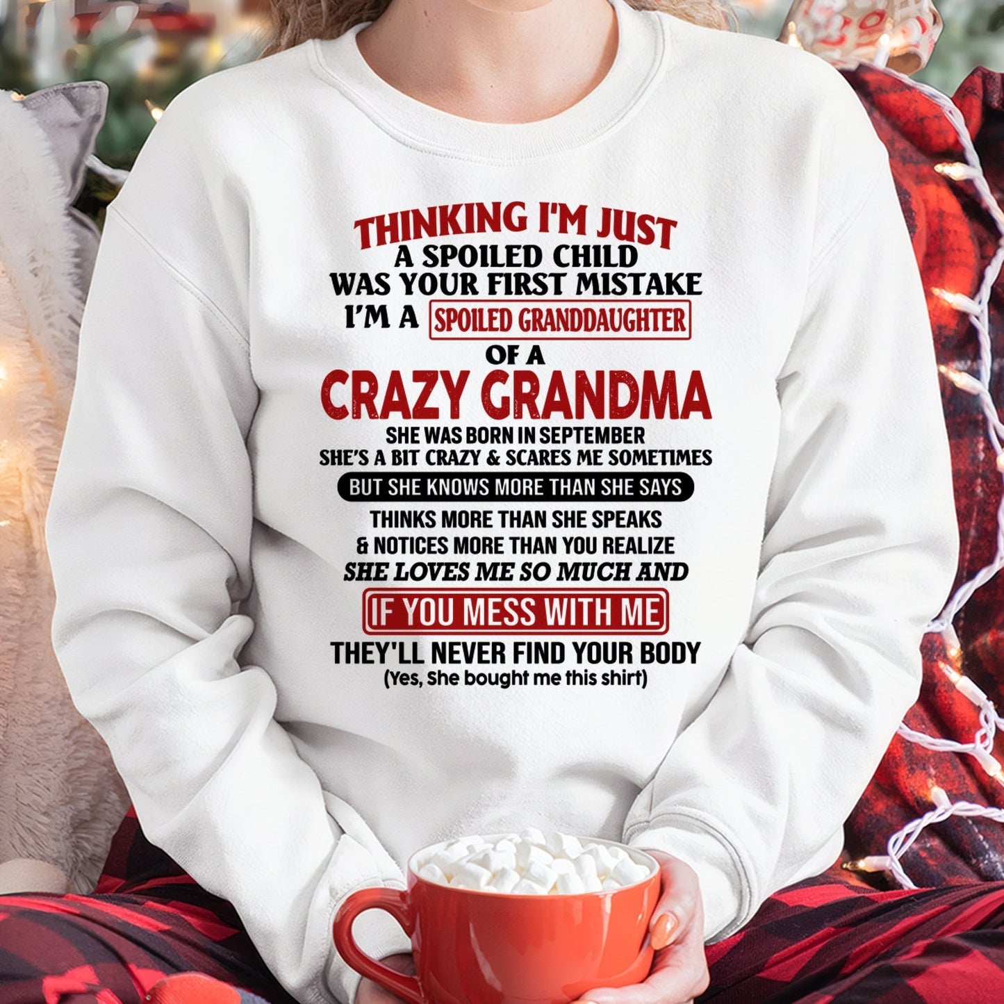 SEPTEMBER - I'M A SPOILED GRANDDAUGHTER OF A CRAZY GRANDMA - From Grandma - LUAN09 (SKU-GMD1-NTT09)