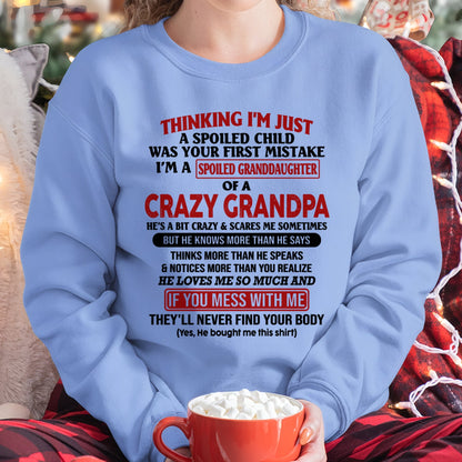 I'M A SPOILED GRANDDAUGHTER OF A CRAZY GRANDPA  - FROM GRANDPA LUAN00 (SKU-GPD1-NTT00)